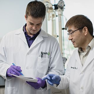 Research scientists in the Spark Therapeutics laboratory